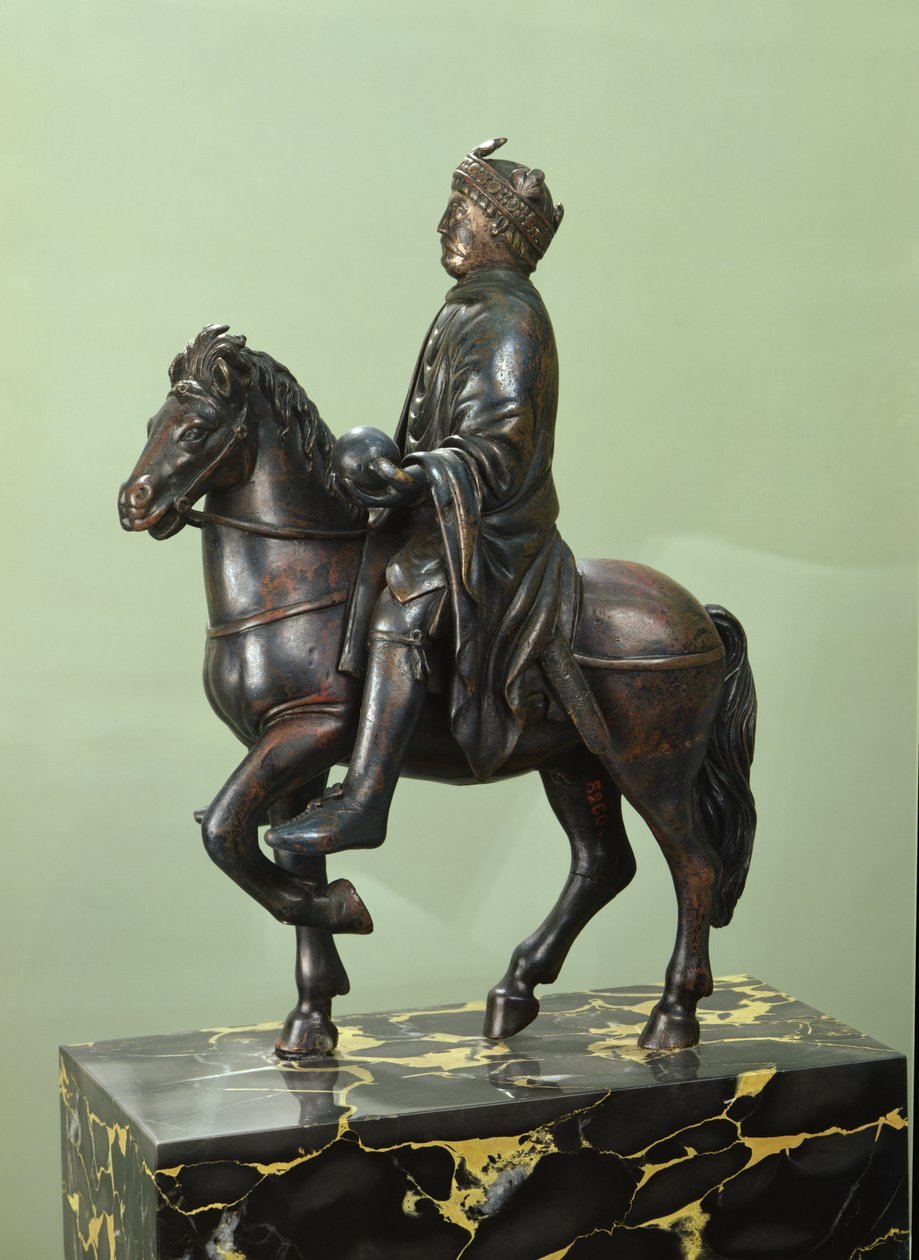 Rytterstatue af Karl den Store (742-814) (bronze) (se også 152998) af French School