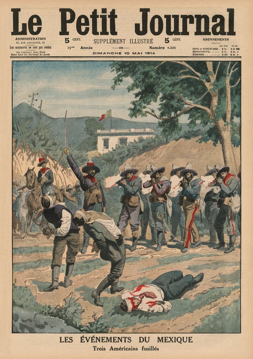 Hændelser i Mexico, skyder tre amerikanere, forsideillustration fra 