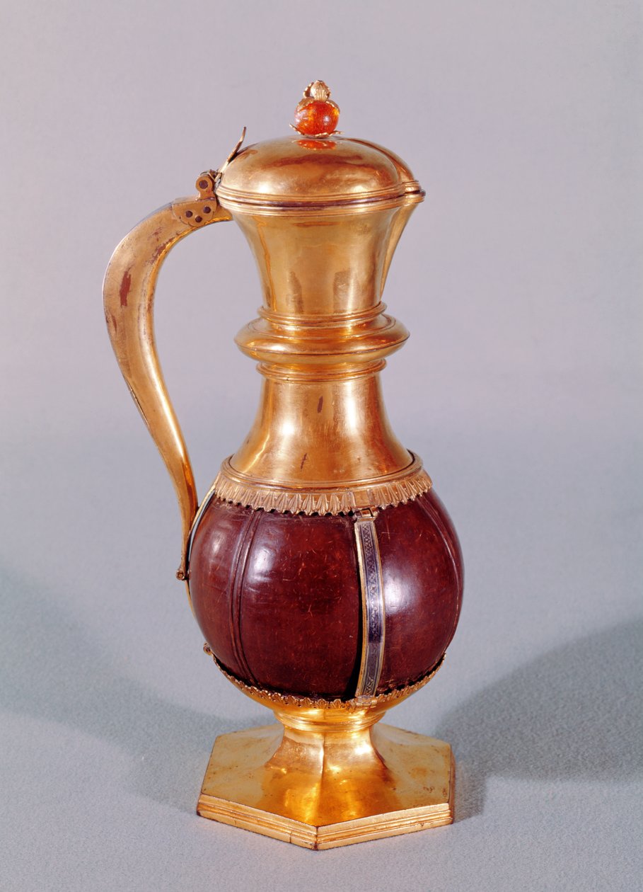 Ewer fra statskassen i Maubuisson-klosteret (kokosnød og forgyldt sølv) af French School