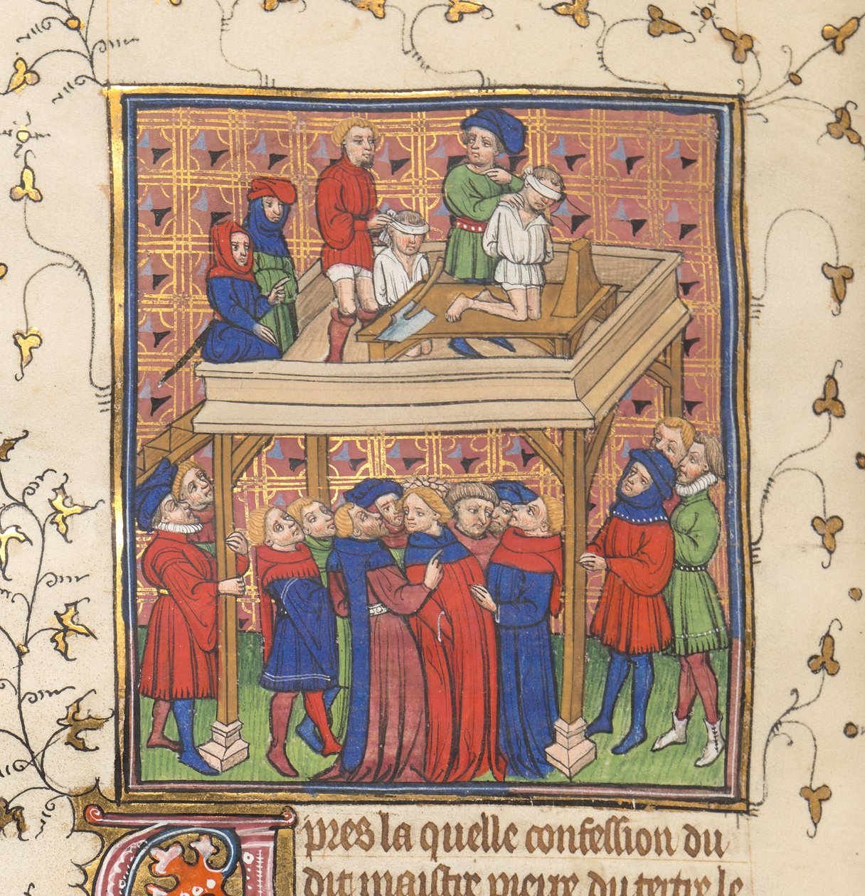 Henrettelse fra fra Chronicles of France eller St. Denis af French School