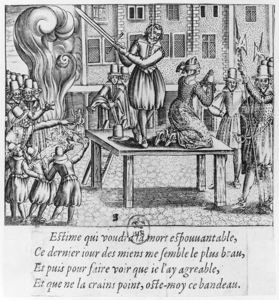 Henrettelse af Leonora Galigai (1571-1617) den 8. juli 1617 af French School