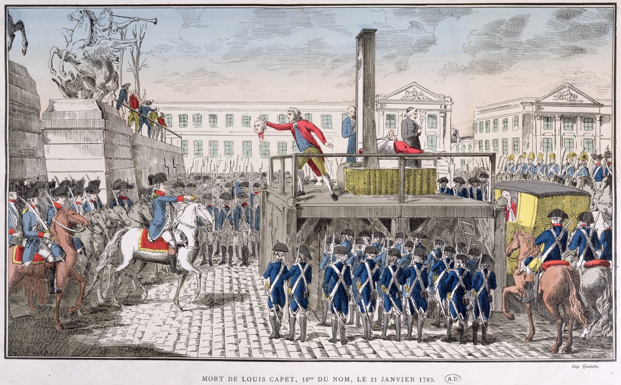 Henrettelse af Ludvig XVI (1754-93) 21. januar 1793 af French School