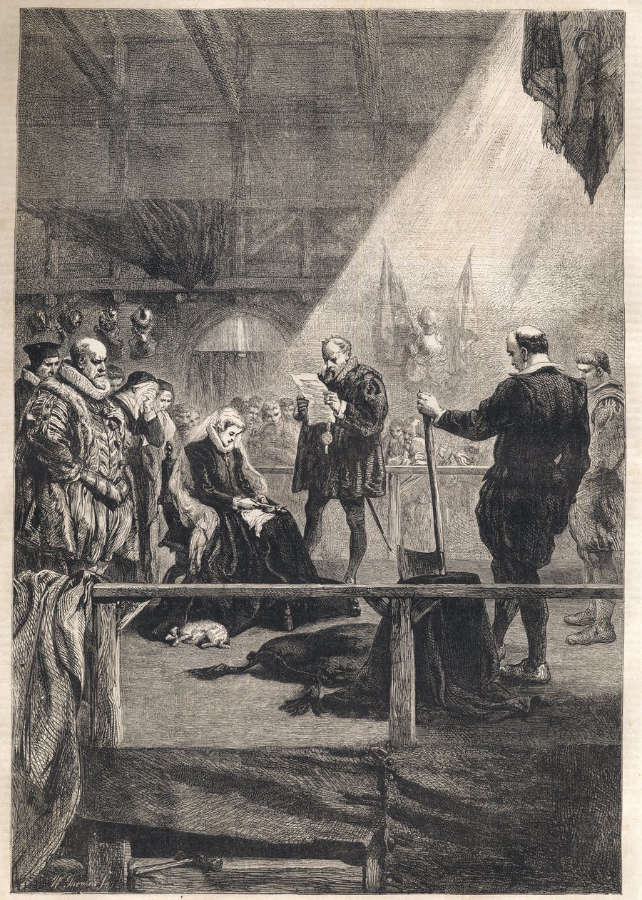Henrettelse af Mary Queen of Scotland og Queen consort of France - af French School