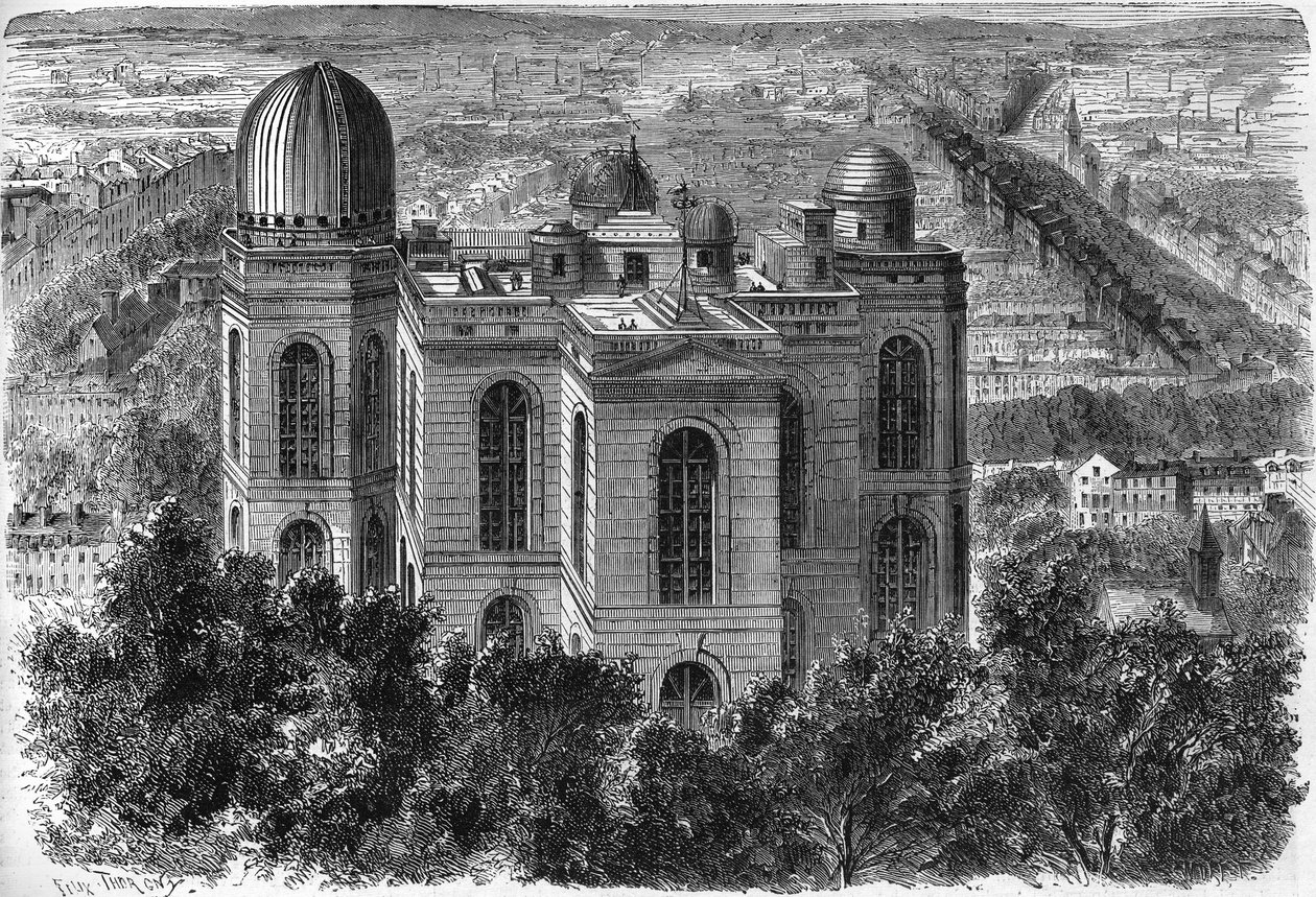 Udvendig udsigt over Paris Observatorium af French School