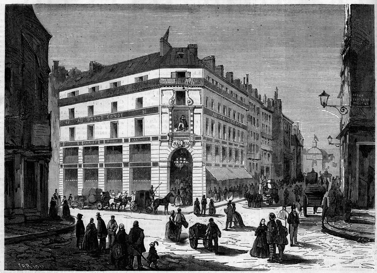 Udvendigt billede af de nye butikker i Grand Conde, i Paris, indviet den 8. april af French School