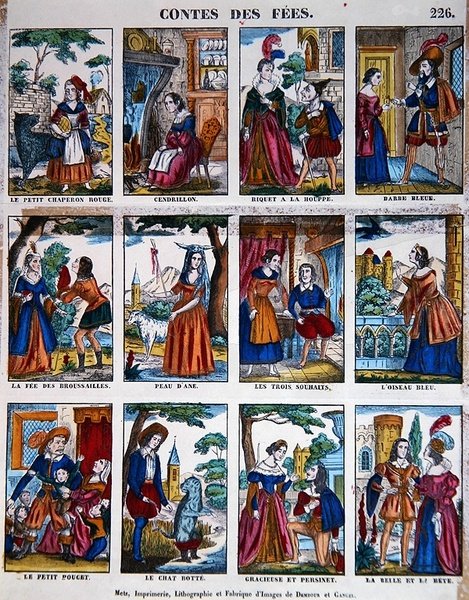 Eventyr, ca. 1840 (farve litho) af French School