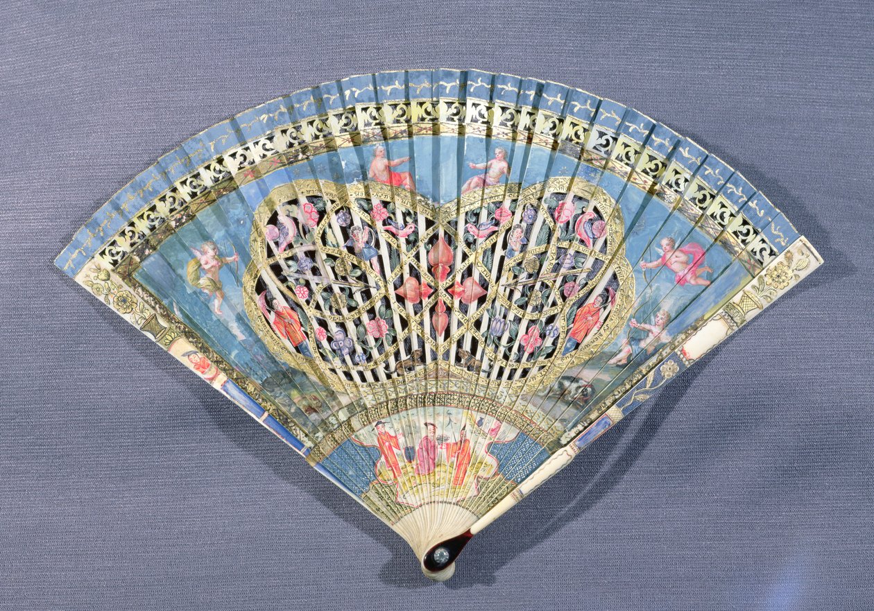 Vifte med amoriner, 1600-tallet af French School