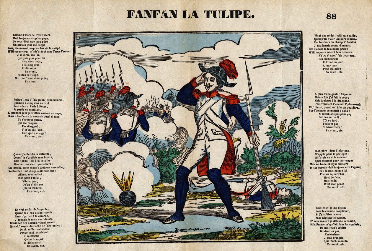 Fanfan tulipanen. Billede af det 19. århundredes Epinal af French School