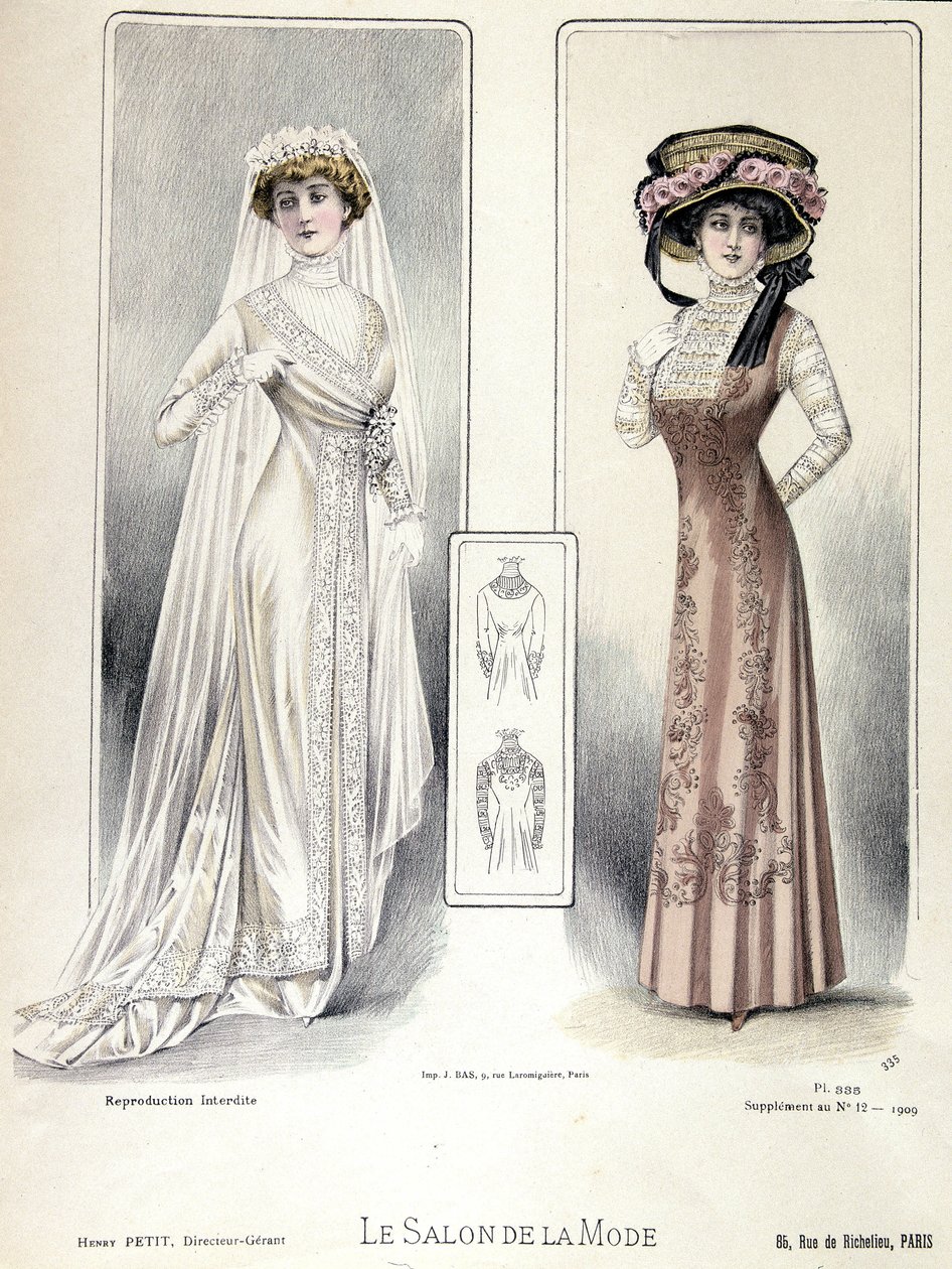 Modeshow, 20/03/1909: brudekjole. af French School
