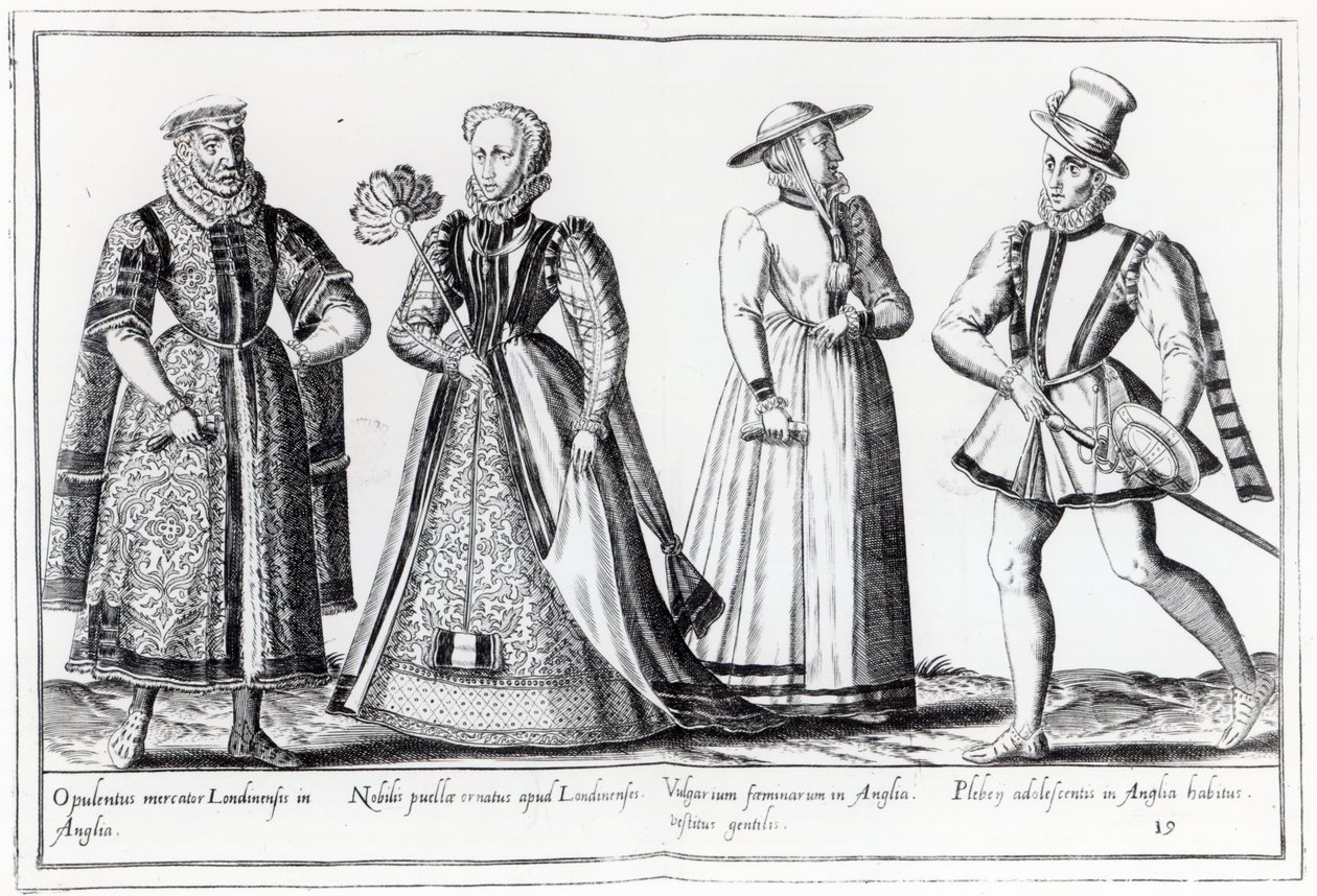 Mode under Tudor-perioden (gravering) af French School