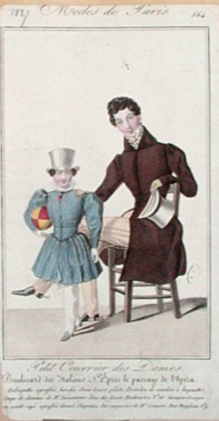 Modeplade, der viser outfits til en far og hans søn, reklame for 