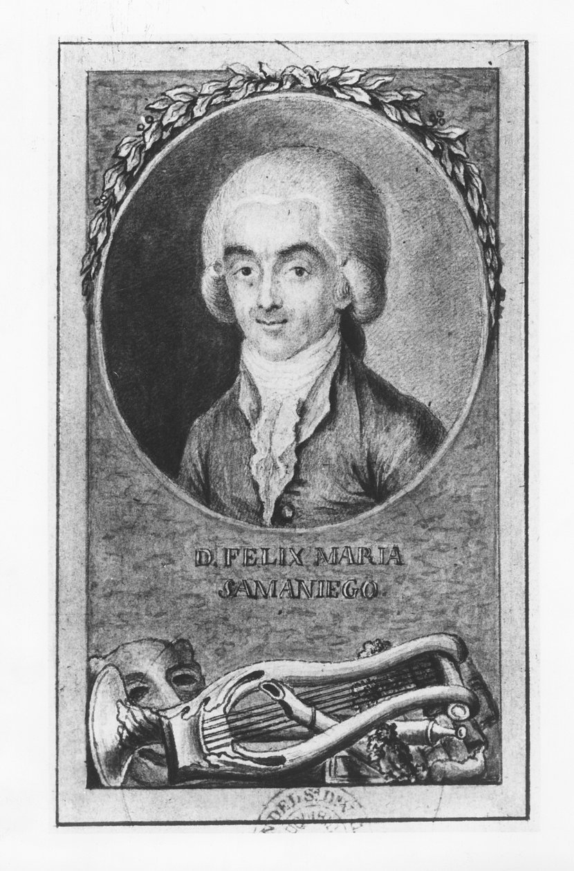 Felix Maria de Samaniego (litho) af French School