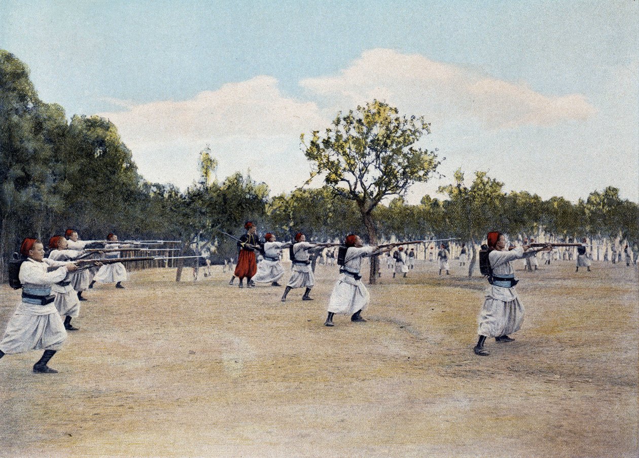 Fægtning ved Baionette-in "" Album militaire"" - Zouaves af French School