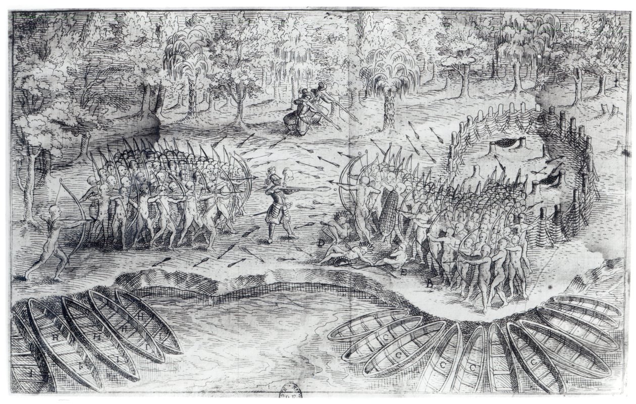 Fighting of Hurons, fra 