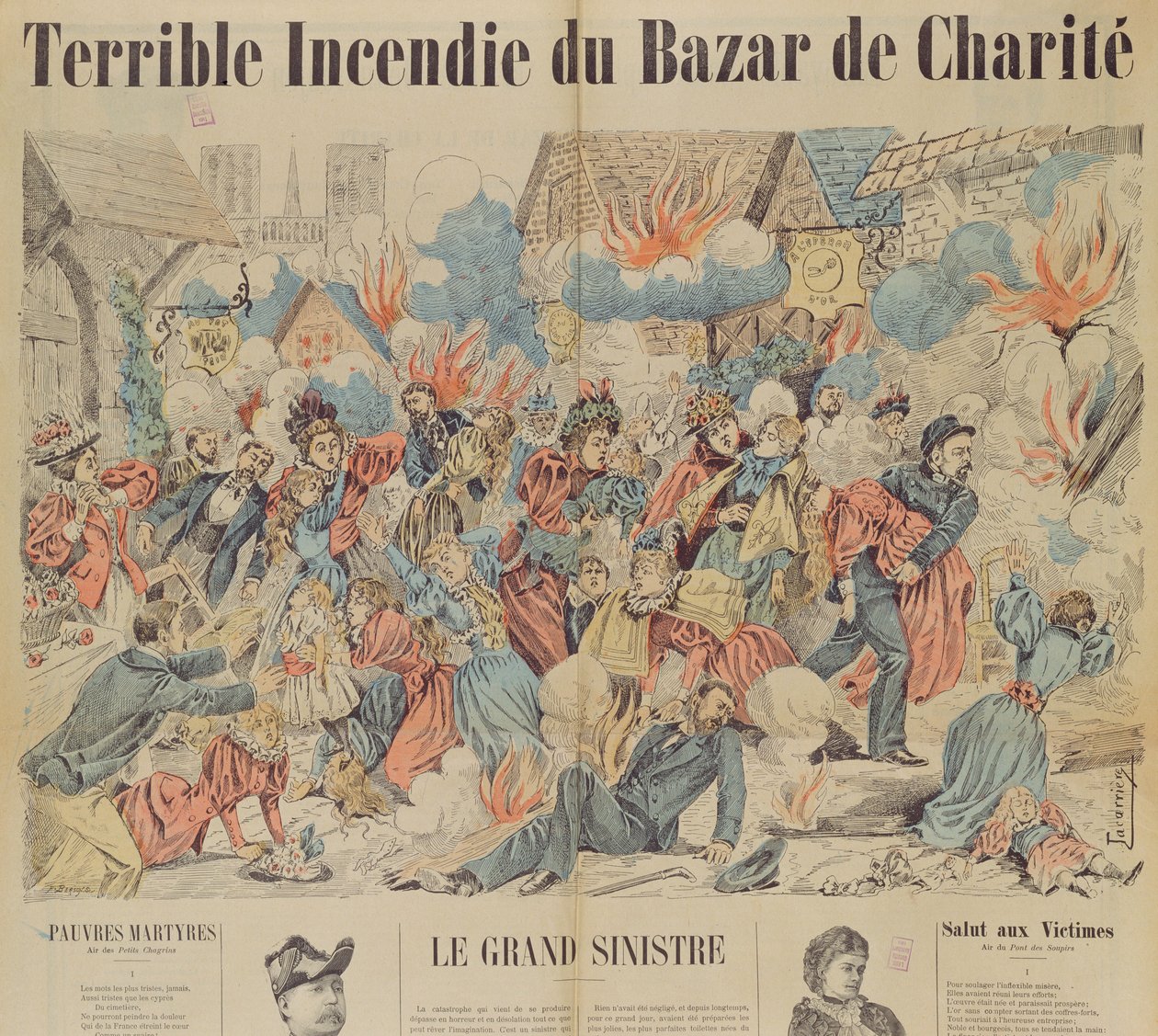 Brand ved Bazar de la Charite, 4. maj 1897 af French School
