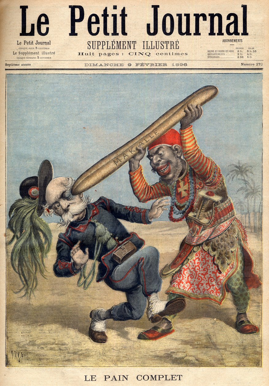 Første italiensk-etiopiske krig - karikatur af Francesco Crispi (1818-1901) - i ”Le Petit Journal” af 09/02/1896 (gravering) af French School