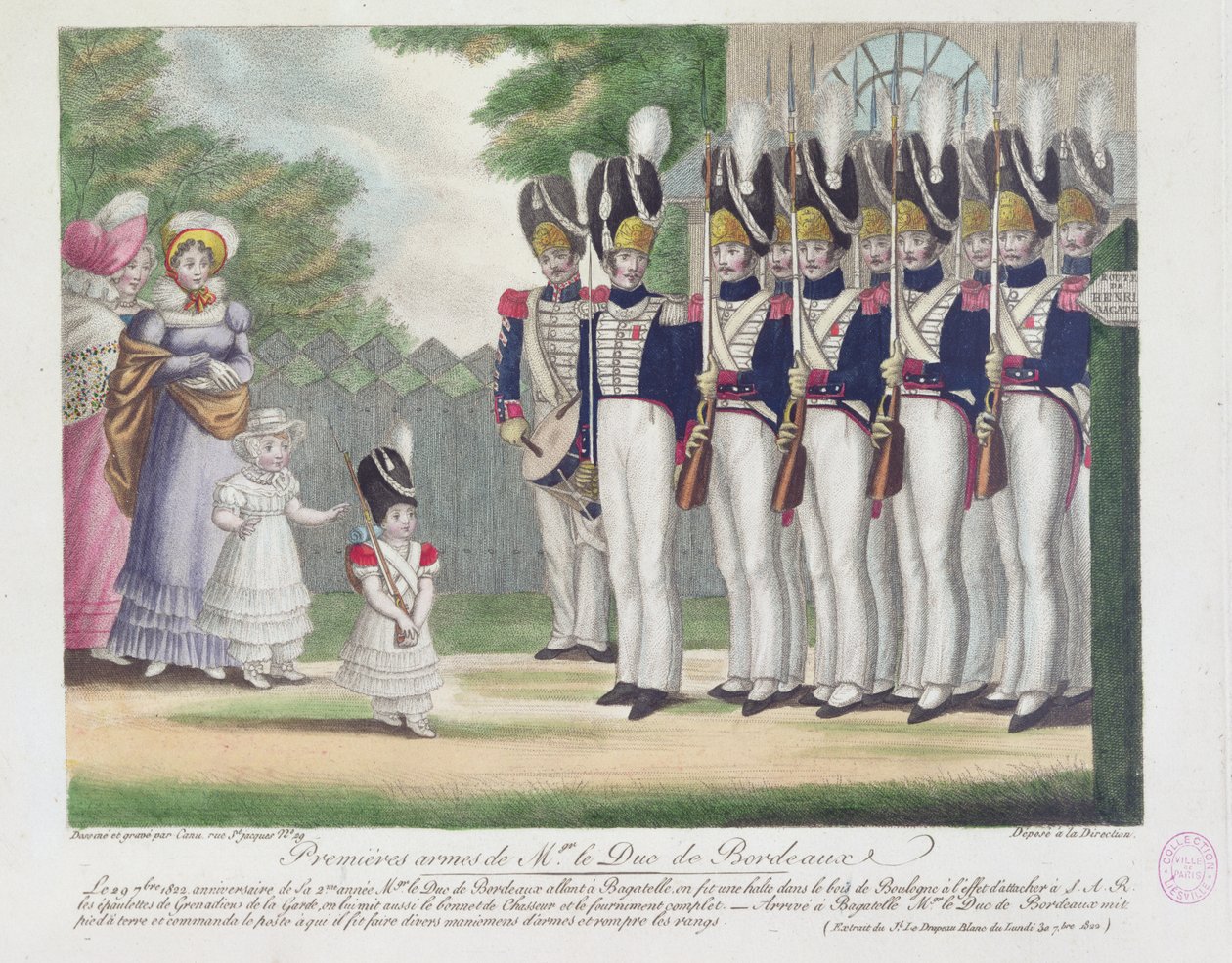 Hertugen af Bordeauxs første våben i Bagatelle, 29. september 1822, 1822 af French School
