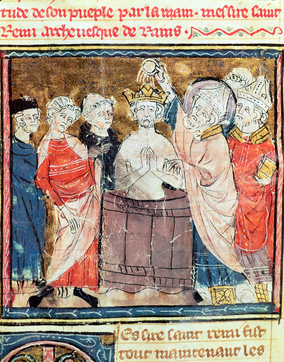 Fol.11r St. Remigius, Biskop af Reims af French School