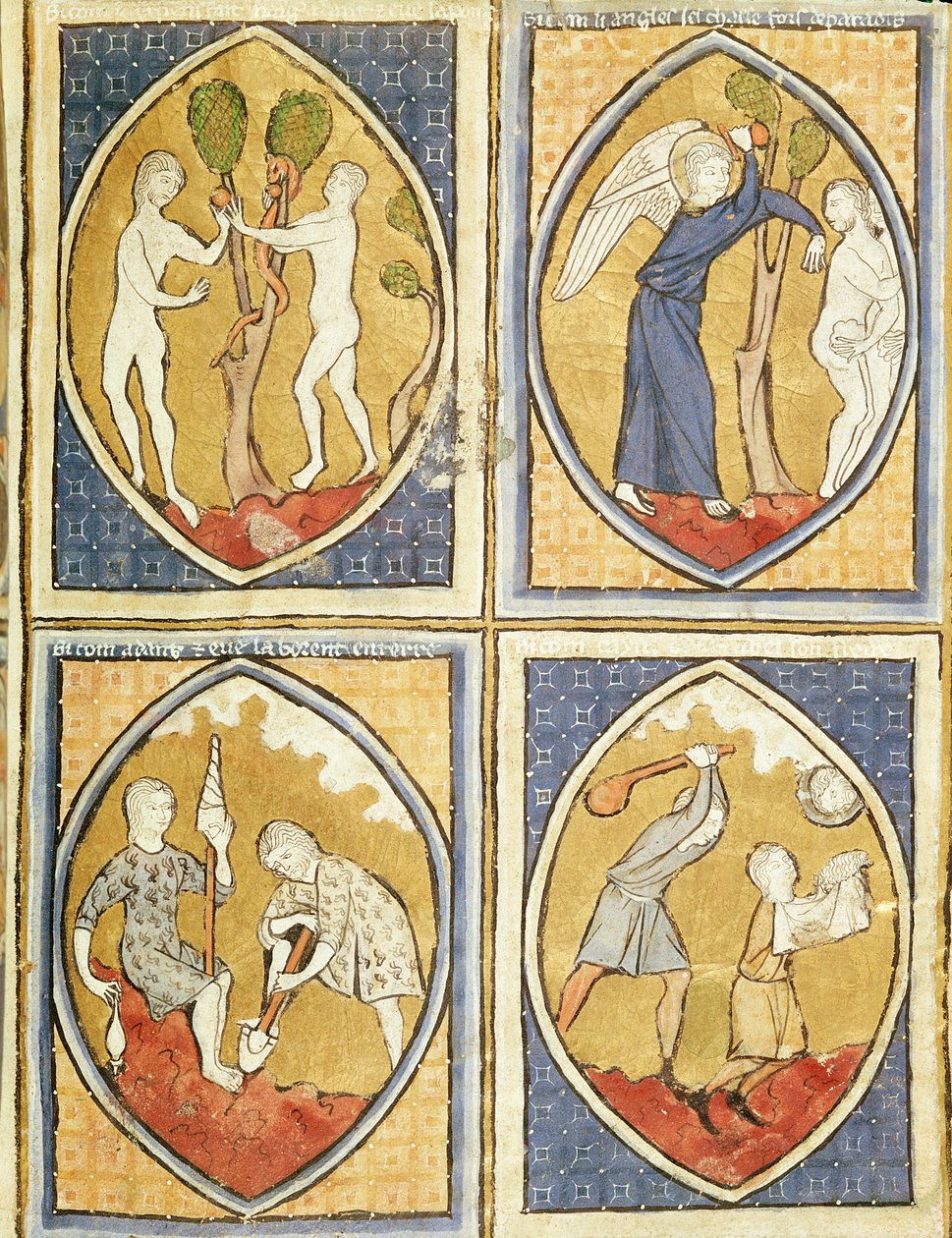 Fol.93r Historien om Adam og Eva, fra Image du Monde af French School