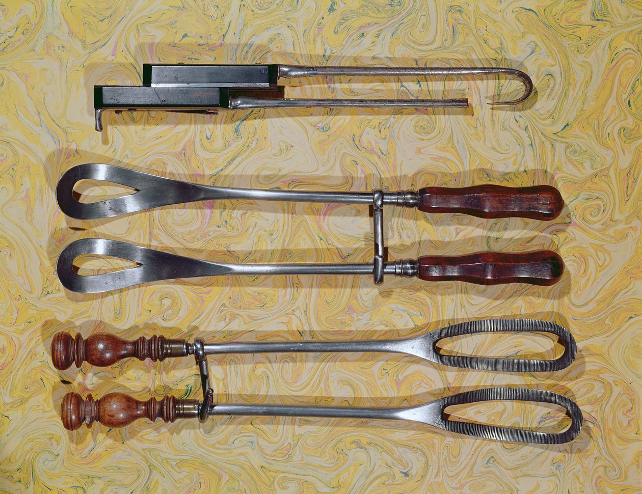 Pincet brugt af Jan Palfyn fra Gent (1650-1730) (træ og metal) af French School
