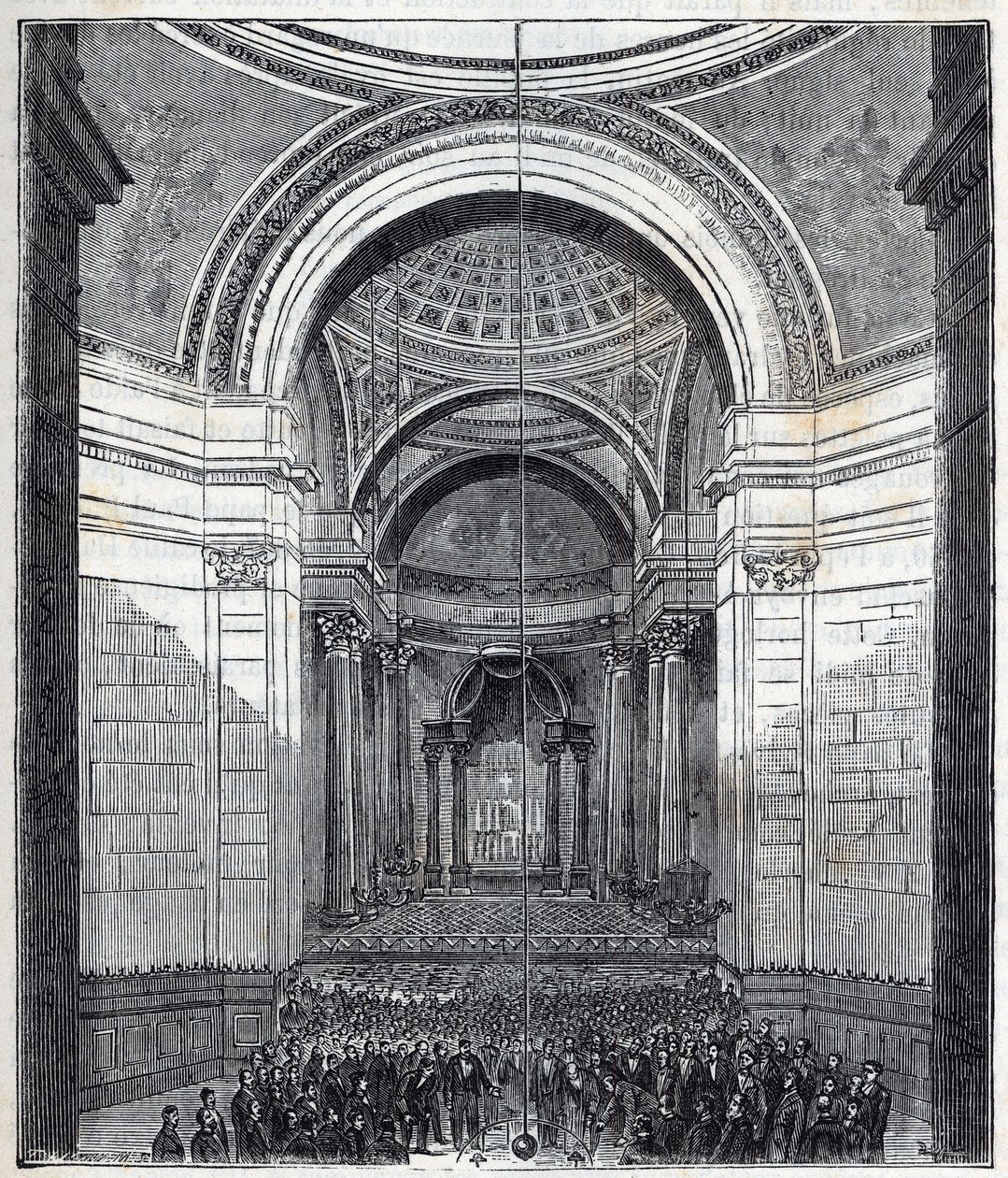 Foucault Pendulum - Foucaults pendul i Pantheon, Paris af French School
