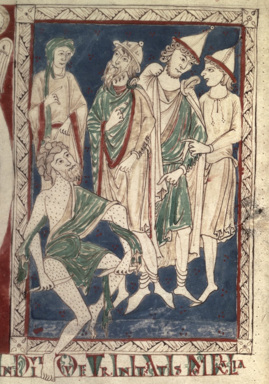 Fr.15307 f.1v Job, der klør sine Sår af French School