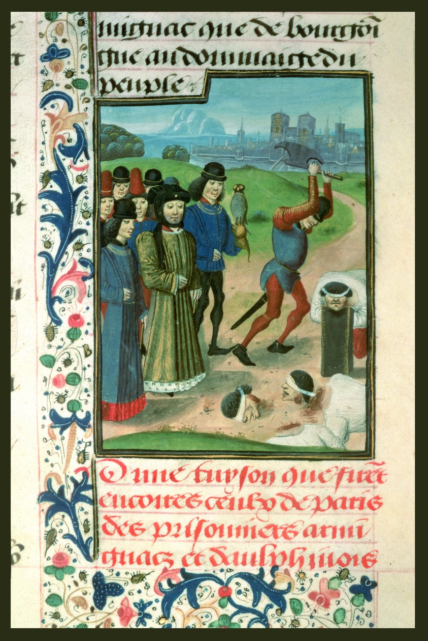 Fr 2680 f.268 Fangernes henrettelse, 1418 af French School