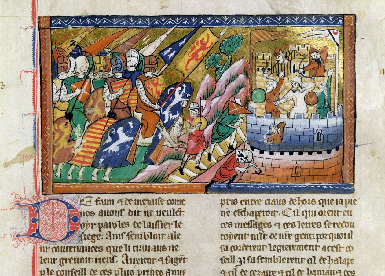 Fr 9084 f.53 En engelsk hær, der angriber et slot, fra 