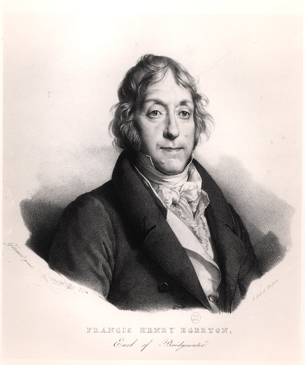 Francis Henry Egerton (1756-1829) Jarl af Bridgewater, graveret af Francois Seraphin Delpech (1778-1825) 1824 af French School
