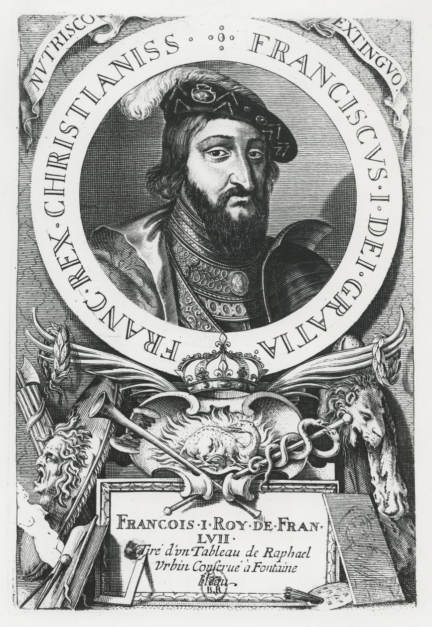 Frans I af Frankrig (gravering) af French School