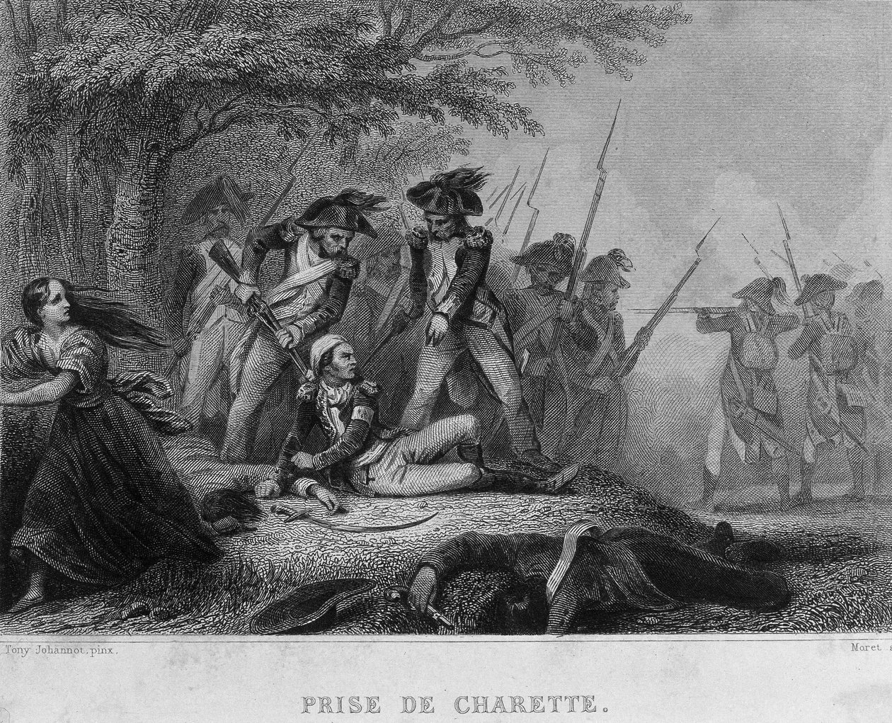 Francois-Athanase de Charette de la Contrie (Francois Athanase: 1763-1796) - i "French Revolution" af Thiers. 19. århundrede af French School