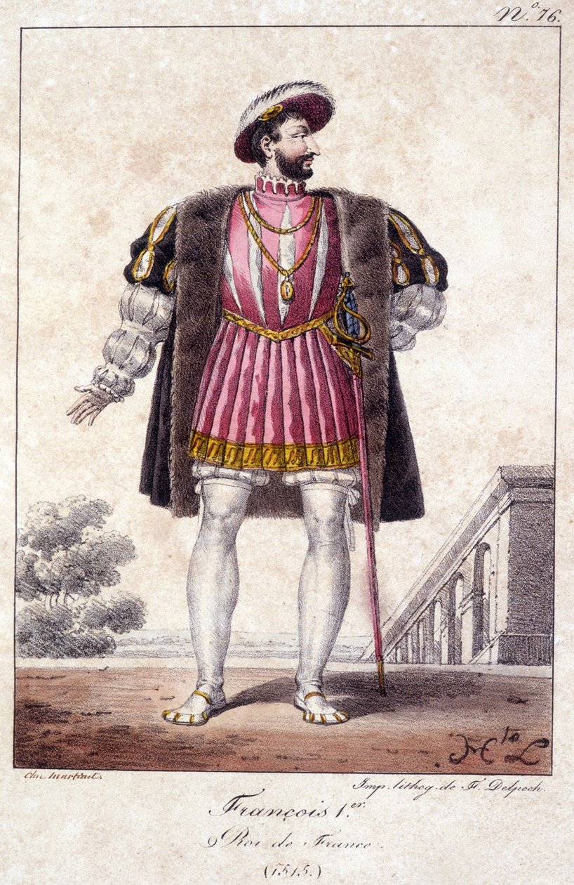 Francois I, konge af Frankrig født i Cognac i 1494 og døde i Rambouillet i 1547. af French School