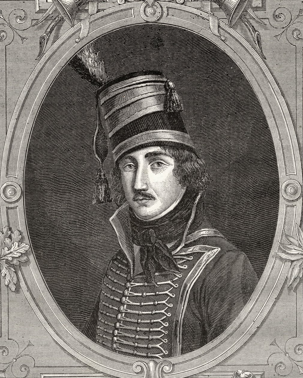 Francois Severin Marceau-Desgraviers, fra "Histoire de la Revolution Francaise" af Louis Blanc (1811-82) af French School