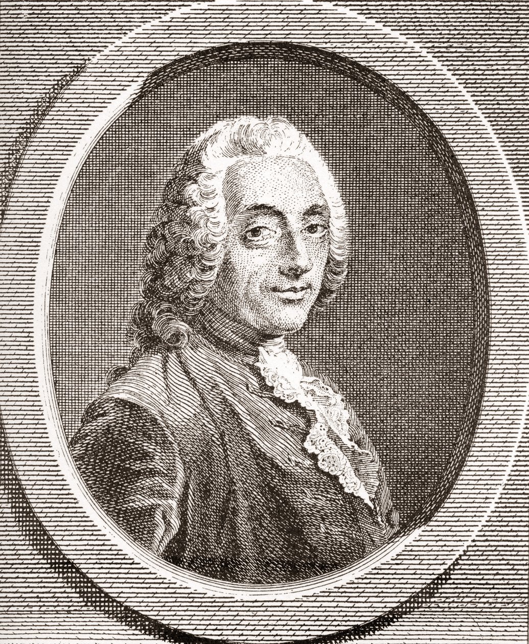 François-Augustin de Paradis de Moncrif, 1687-1770. fransk forfatter og digter. Fra Les Heures Libres udgivet 1908. af French School