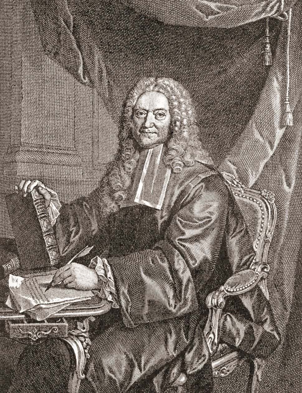 François Chicoyneau, 1672 - 1752. Fransk læge og overlæge hos kong Ludvig XV. Fra Les Heures Libres udgivet 1908. af French School
