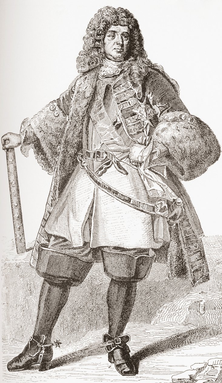 François de Neufville, 2. hertug af Villeroy, 1644 1730. Fransk soldat. Fra Les Heures Libres udgivet 1908. af French School