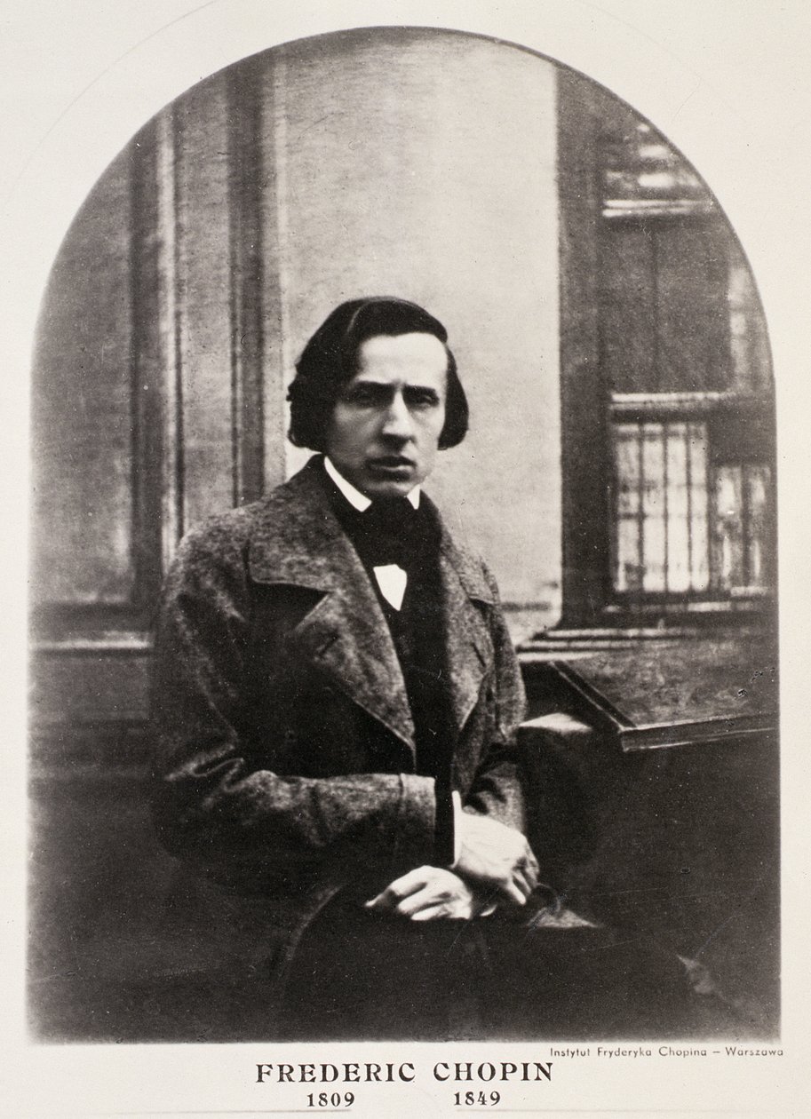 Frederic Chopin (1810-49) indgraveret fra en daguerrotypi (fotogravure) af French School