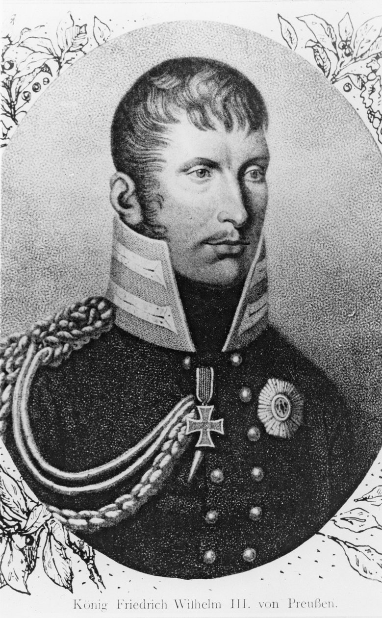 Frederik Vilhelm III, konge af Preussen (gravering) af French School