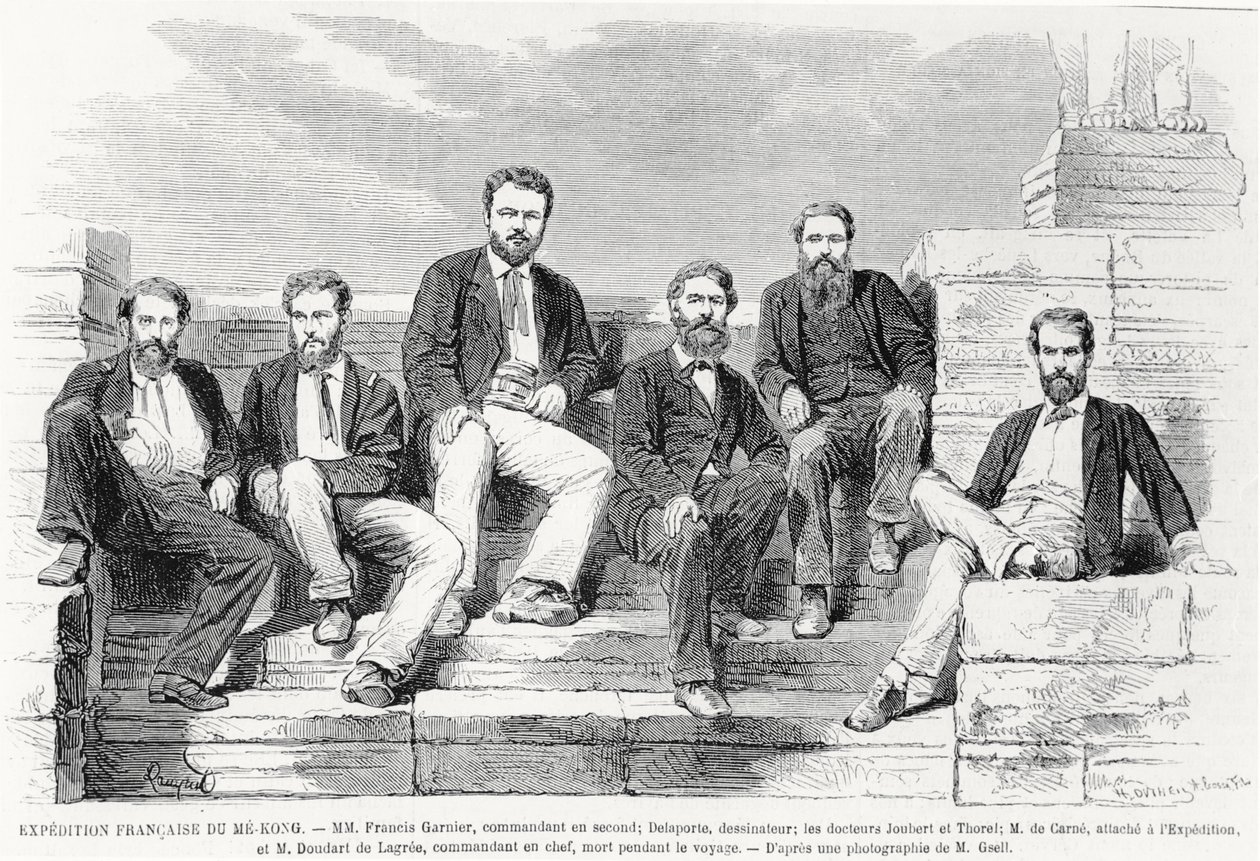 Fransk ekspedition til Me-Kong, 1868 af French School