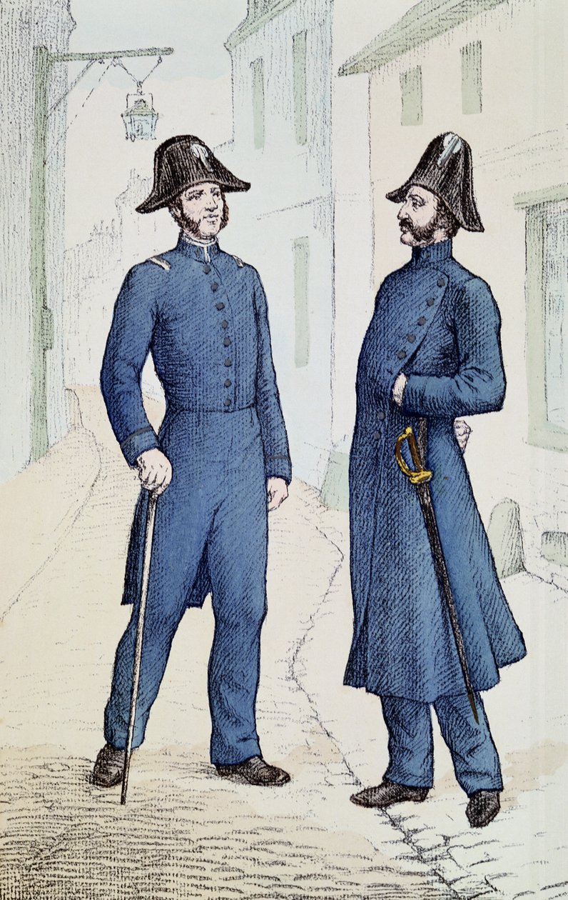 Franske politimænd ca. 1829-30 af French School