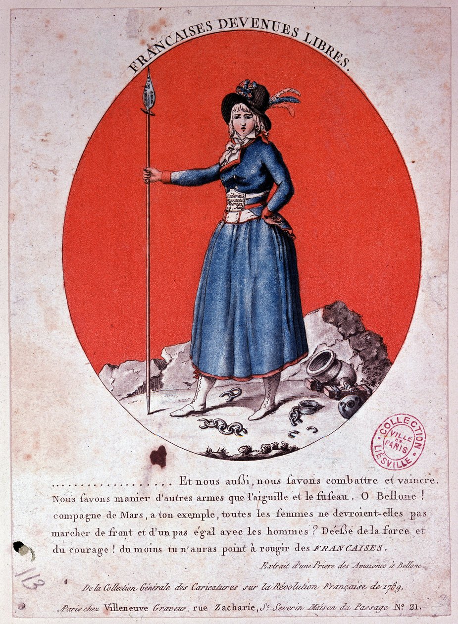 Franske mænd blev frie i 1789 - gravering, Carnavalet. af French School