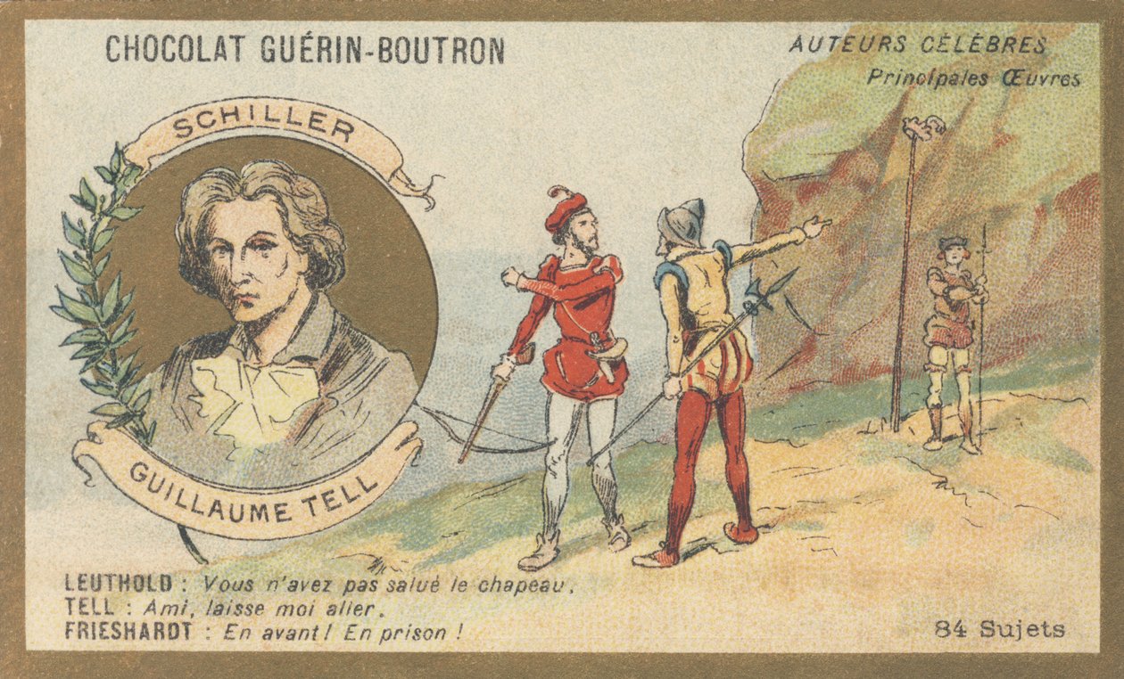Friedrich von Schiller (1759-1805), tysk digter, dramatiker og forfatter, forfatter til "Guillaume Tell", drama (1804) af French School