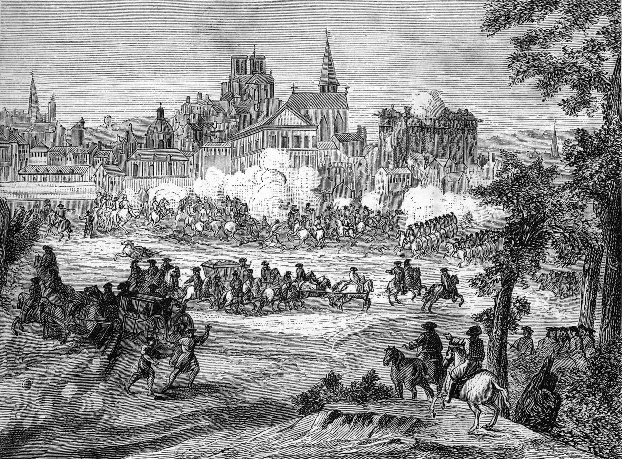 Fronde: Slaget ved Faubourg St. Antoine fandt sted den 2. juli 1652 i Paris af French School