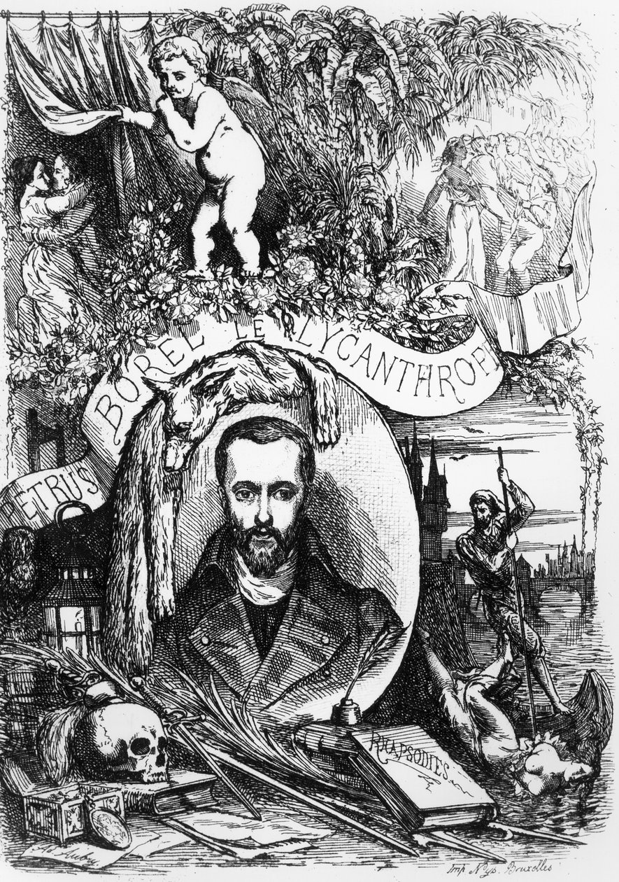 Frontispice til Champavert af Petrus Borel, Lycanthropen (1809-59) 1872 af French School
