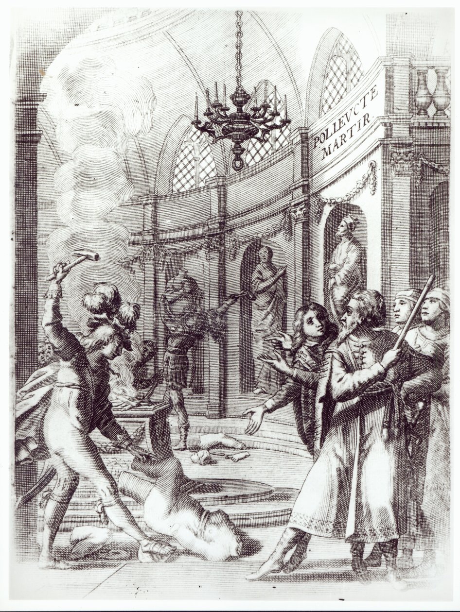 Frontispice for Polyeucte af Pierre Corneille (1606-84) udgivet i 1643 af French School