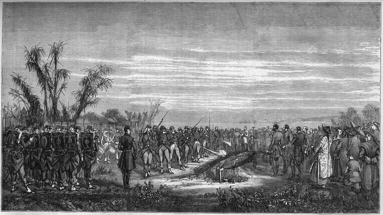 General Edouard Collineaus (1810-1861) begravelse i Tsien Tsin (Kina), 15. januar af French School