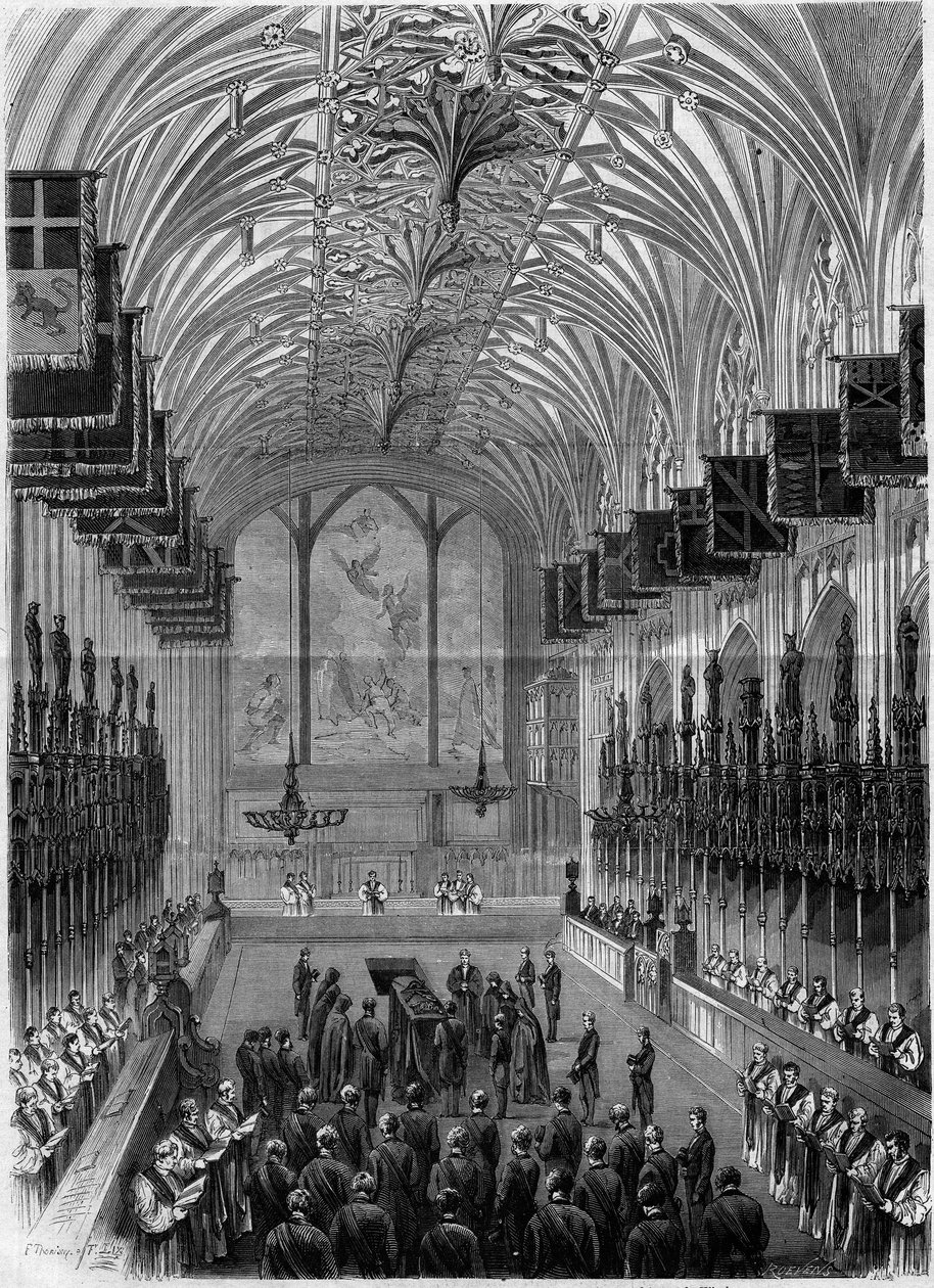 Begravelse af prins Albert (1819-1861), ægtefælle til dronning Victoria af England, i St. George