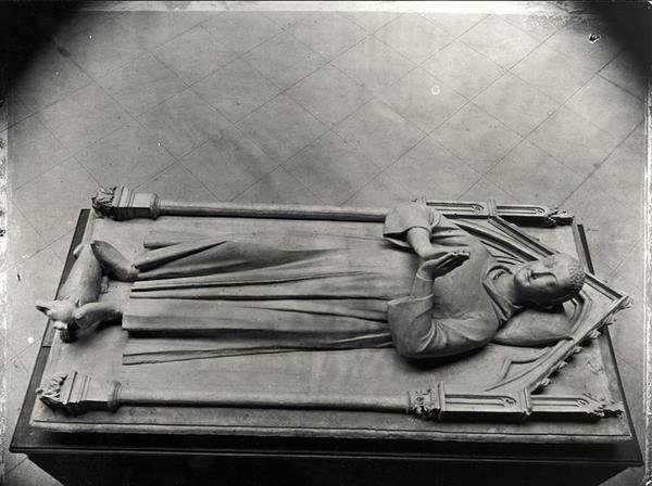 Begravelsesstatue af Louis de France (1243-60), ældste søn af helgen Louis, fra Royaumont Abbey (gipsafstøbning af en grav i Basilique Saint-Denis) af French School