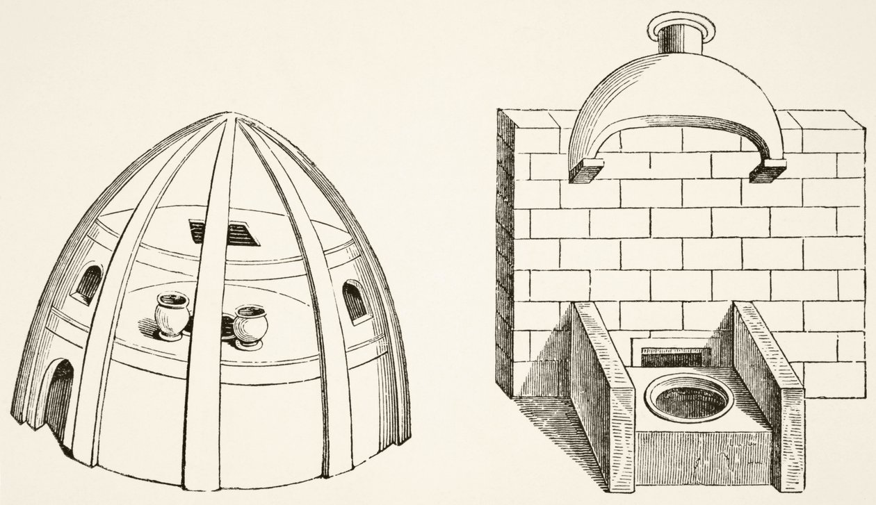 Ovne, som brugt af videnskabsmænd og alkymister i middelalderen, fra Science and Literature in the Middle Ages af Paul Lacroix (1806-84) udgivet London 1878 af French School