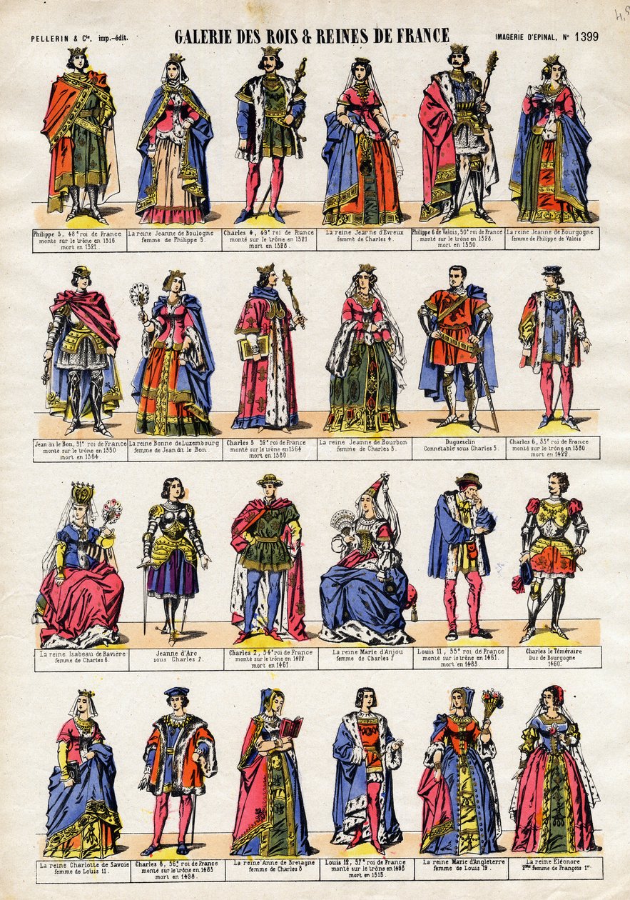 Gallery of Kings and Queens of France fra Philip V til dronning Eleonore. af French School